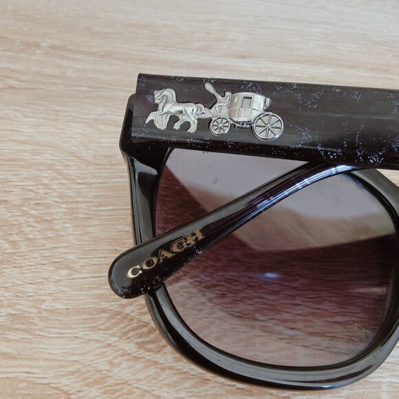 Coach Sunglasses HC8264 L1083 Blue Glitter Signature Logo Sunglasses 56-17-140mm main image 6